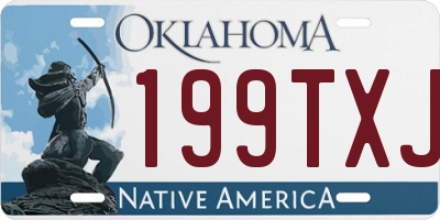 OK license plate 199TXJ