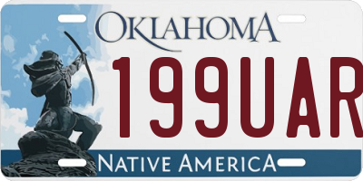 OK license plate 199UAR