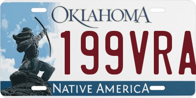OK license plate 199VRA