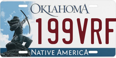 OK license plate 199VRF