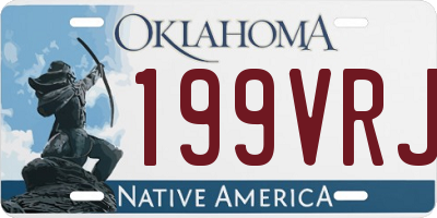 OK license plate 199VRJ
