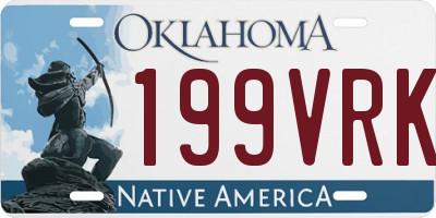 OK license plate 199VRK