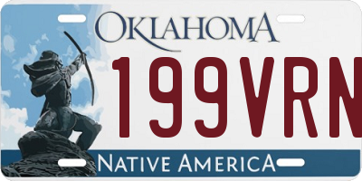 OK license plate 199VRN