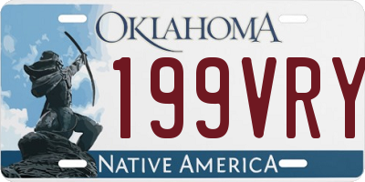 OK license plate 199VRY