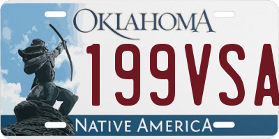 OK license plate 199VSA