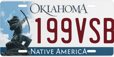 OK license plate 199VSB