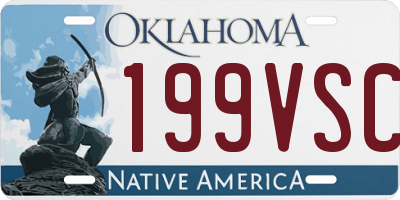 OK license plate 199VSC