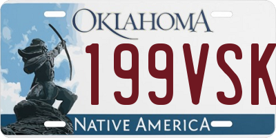 OK license plate 199VSK