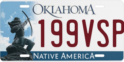 OK license plate 199VSP
