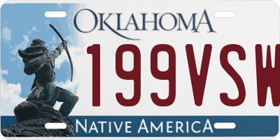 OK license plate 199VSW
