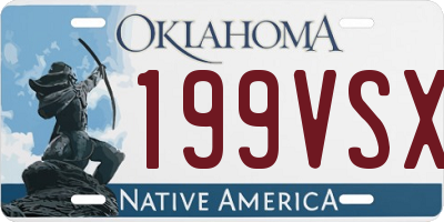 OK license plate 199VSX