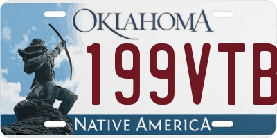 OK license plate 199VTB