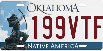 OK license plate 199VTF