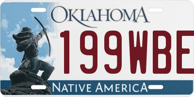 OK license plate 199WBE