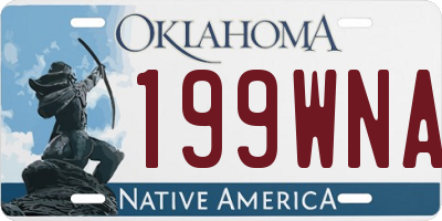 OK license plate 199WNA