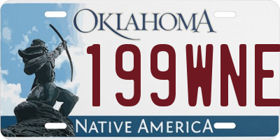 OK license plate 199WNE