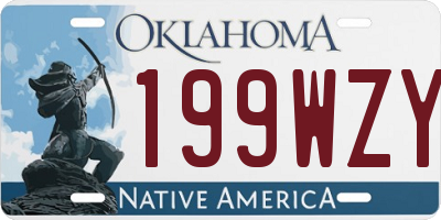 OK license plate 199WZY