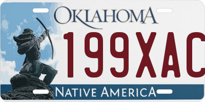 OK license plate 199XAC