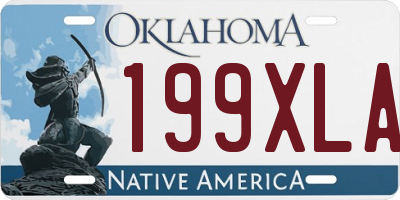 OK license plate 199XLA