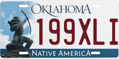 OK license plate 199XLI
