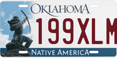 OK license plate 199XLM
