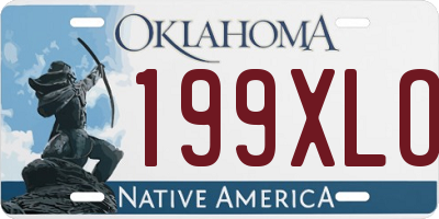 OK license plate 199XLO
