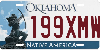 OK license plate 199XMW