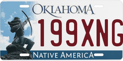 OK license plate 199XNG