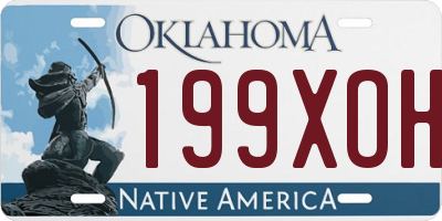 OK license plate 199XOH