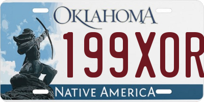 OK license plate 199XOR