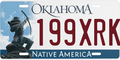 OK license plate 199XRK