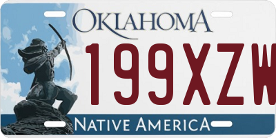 OK license plate 199XZW
