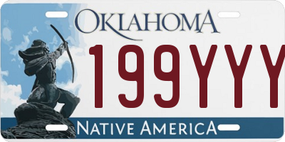 OK license plate 199YYY