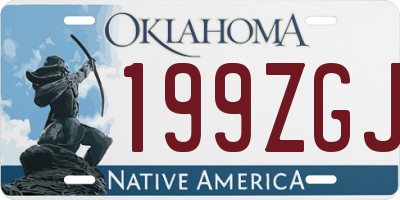OK license plate 199ZGJ