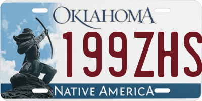 OK license plate 199ZHS