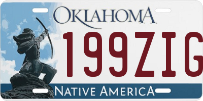OK license plate 199ZIG