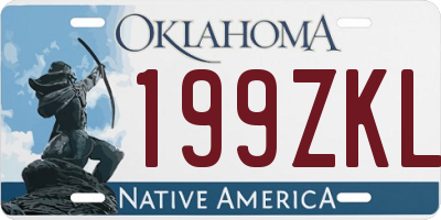 OK license plate 199ZKL