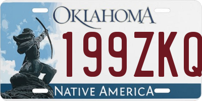 OK license plate 199ZKQ