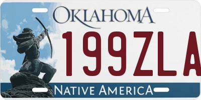 OK license plate 199ZLA