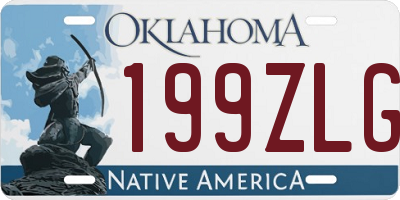 OK license plate 199ZLG