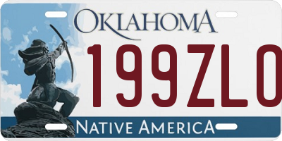 OK license plate 199ZLO