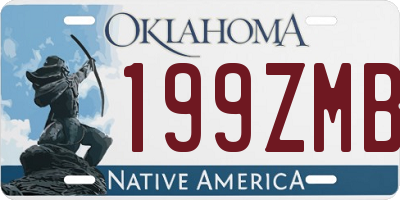 OK license plate 199ZMB