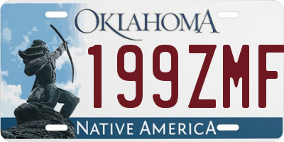 OK license plate 199ZMF