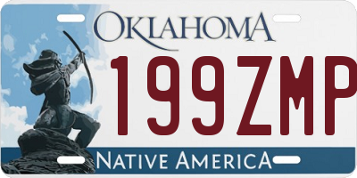 OK license plate 199ZMP