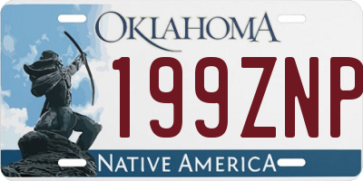 OK license plate 199ZNP