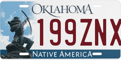 OK license plate 199ZNX