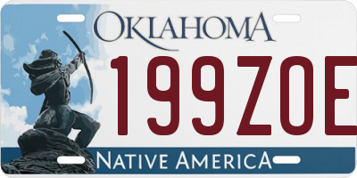 OK license plate 199ZOE