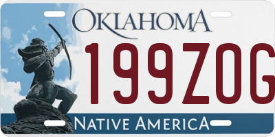 OK license plate 199ZOG
