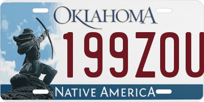 OK license plate 199ZOU