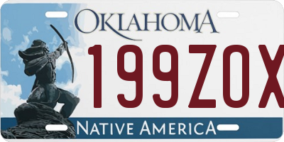 OK license plate 199ZOX